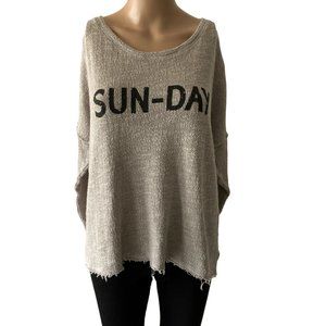 Tyler Jacobs Cut Out Gray Frayed Size M Sun-Day Sweatshirt